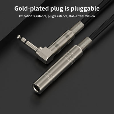 Cable TRS 0.250pulg 1.5ft 2 Pzas macho hembra estéreo