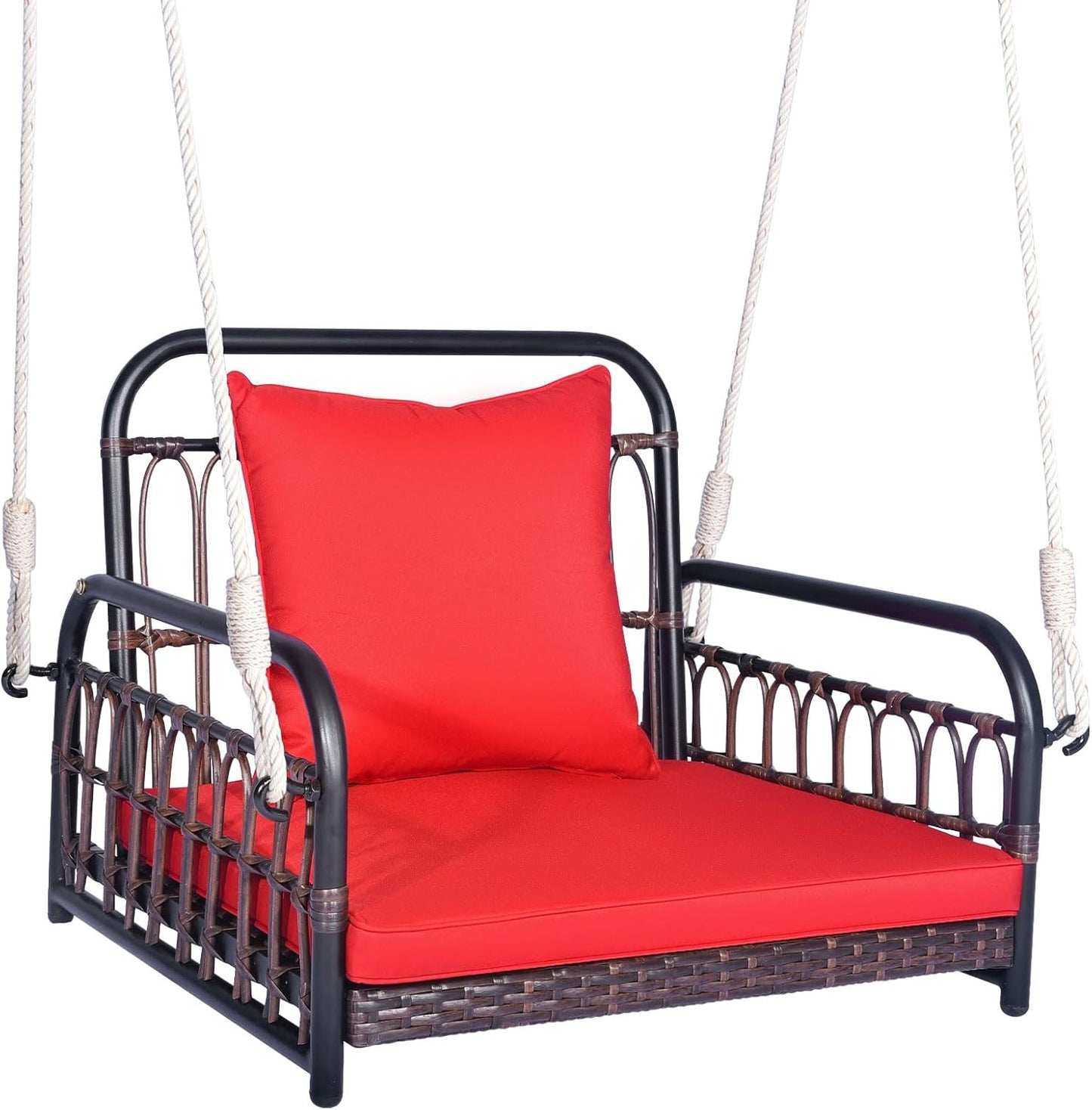 Columpio mimbre para patio silla colgante 1 persona