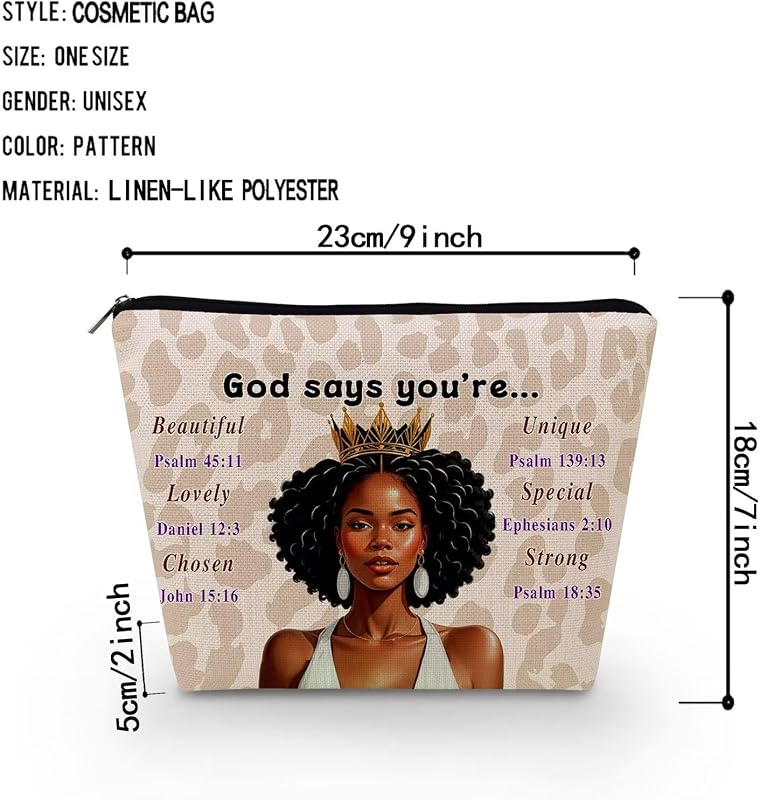 Bolsa cosmética con cremallera regalo para mujeres negras