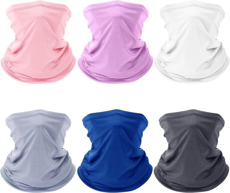 6 Pzas Polainas Cuello UV Protección Solar para Hombre Mujer