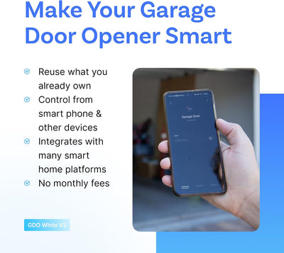 Abridor puerta garaje blanco control Alexa SmartThings