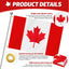 Bandera Canadá 3x5ft tela Oxford 210D arce bordado