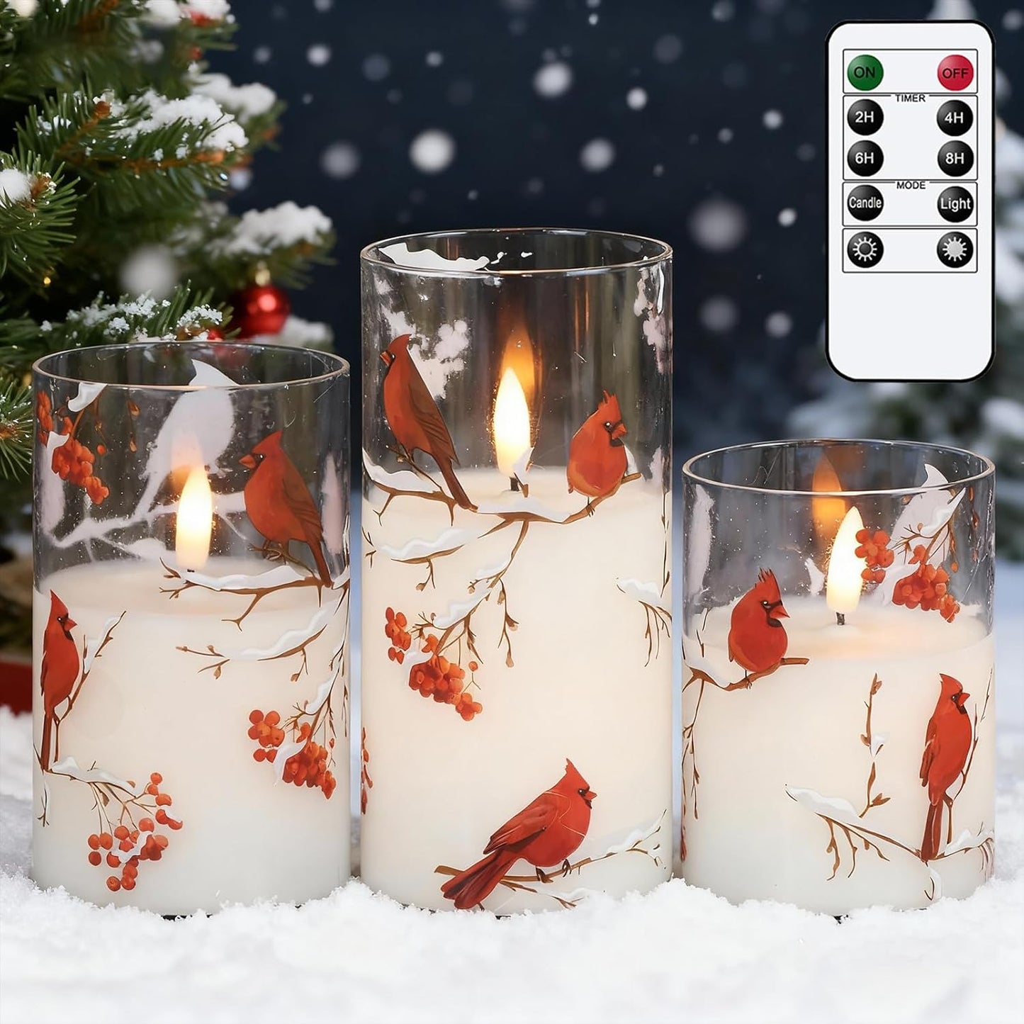 Velas LED sin llama con control remoto y temporizador