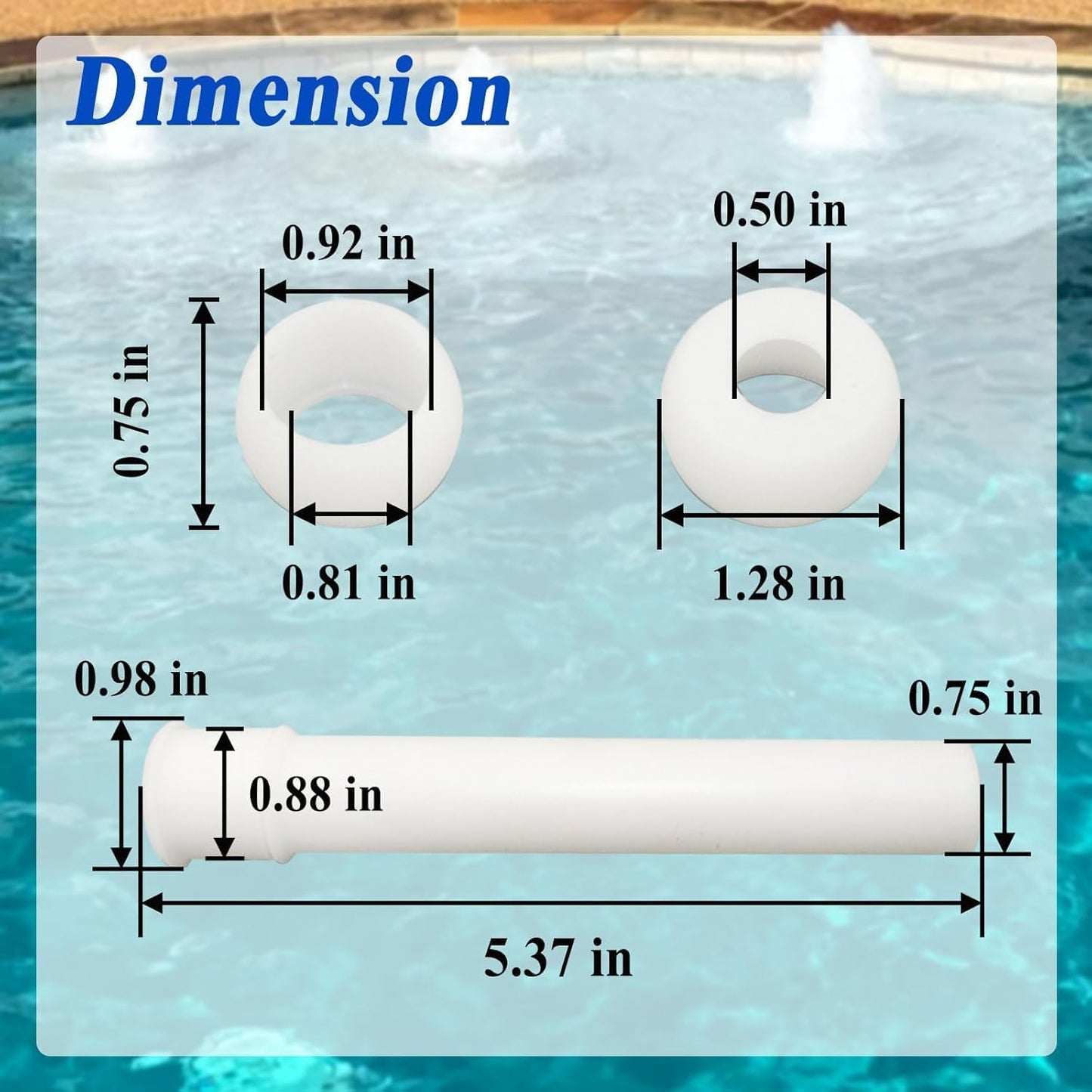 2 Juegos piezas montaje globo ocular para piscina spa led