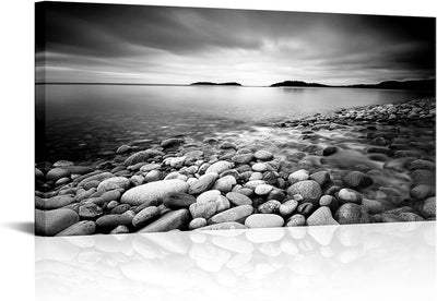 Lienzo pared diseño rocas zen 20x40pulg