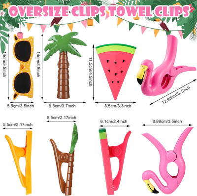 8 Clips Toalla Playa Gigante Soporte Tumbona Crucero