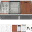 Fregadero cocina doble tazón acero inox 33x19pulg