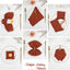 36 Servilletas Lino Terracota 16x16pulg Rústicas Bohemias