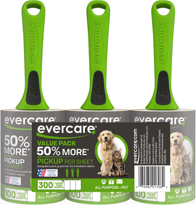 Rodillo adhesivo para pelusas mascotas set 3 100 hojas
