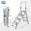 Escalera 4 escalones aluminio plegable antiderrap