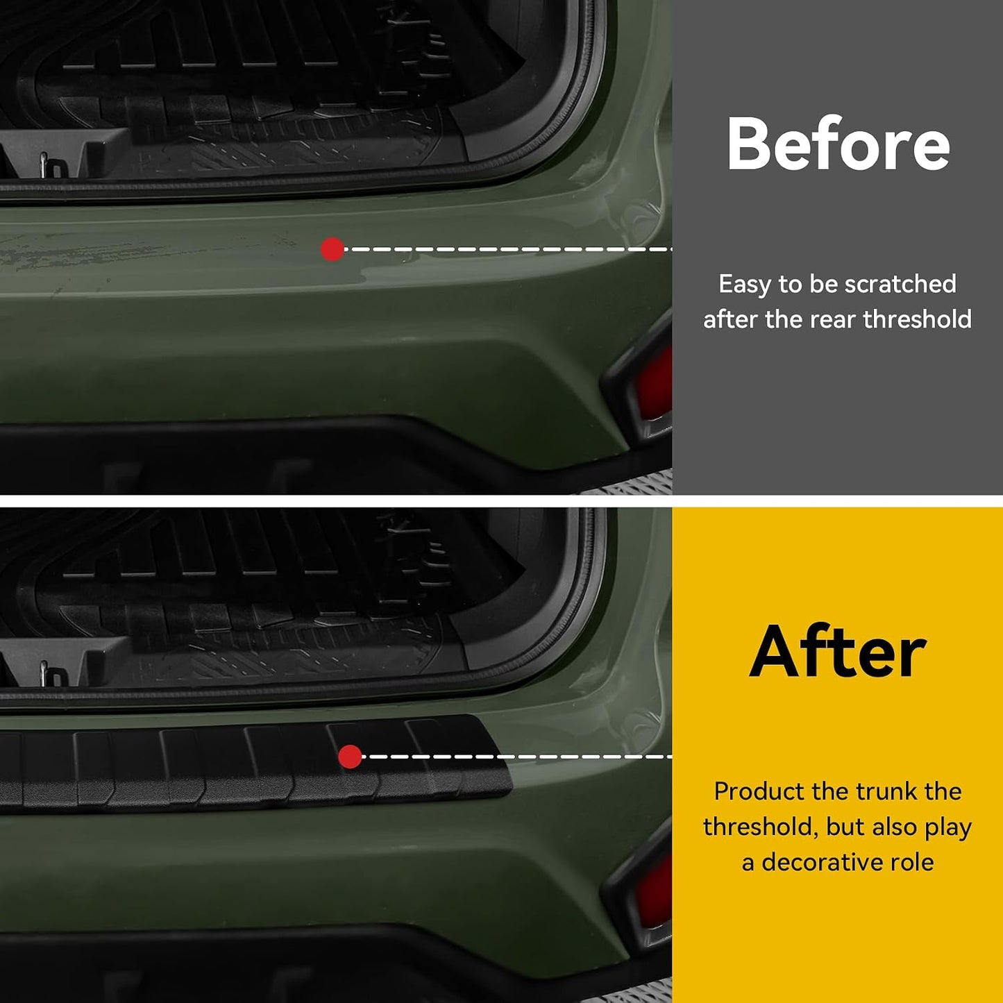 Protector parachoques trasero Subaru Crosstrek plástico ABS