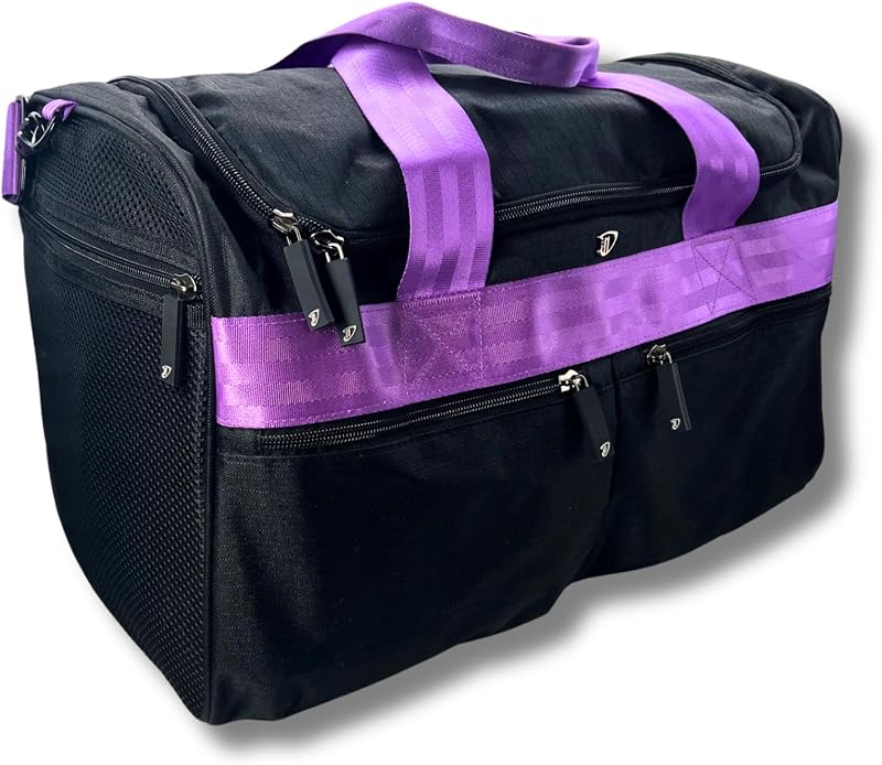 Bolsa gimnasio 19x12x11.5pulg con compartimento aislado púrpura