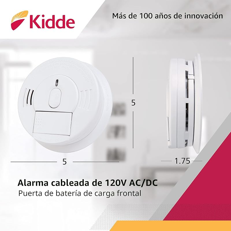 Detector humo cableado con batería respaldo 4 pzas blanco