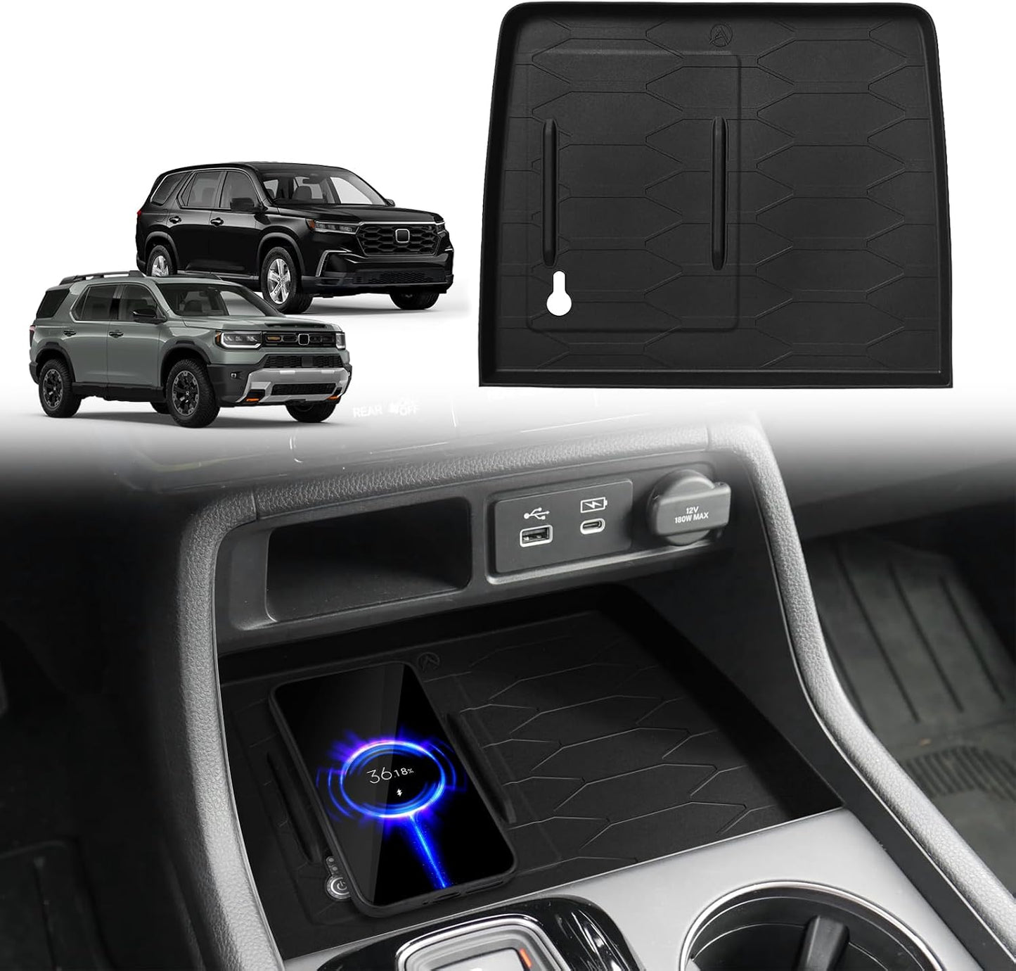 Alfombrilla antiderrap consola central Honda Pilot 23-26