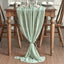 Mesa boda gasa boho verde salvia 120pulg decoración