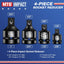 Set 8 Pzas Adaptador Llaves Vaso Impacto 1/4-3/4