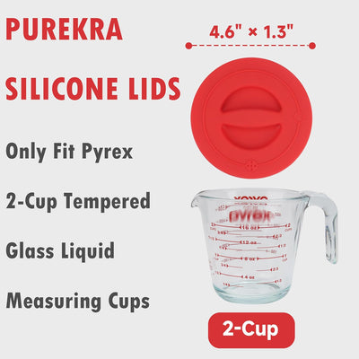 Tapas silicona reutilizables para tazas Pyrex 2 tazas