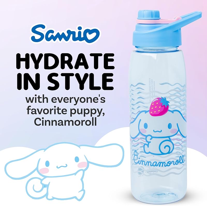 Botella agua fresa con tapa rosca 28oz Sanrio