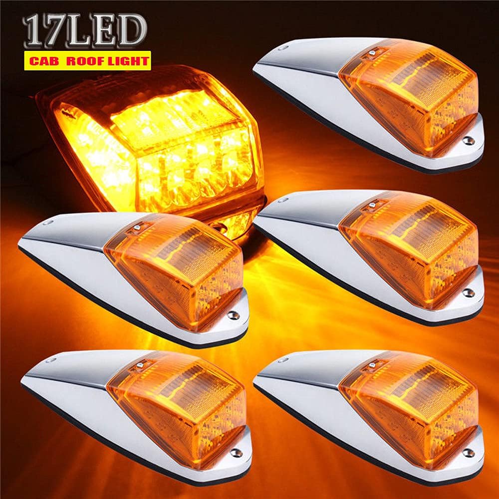 5 Luces Marcadoras Cabina Camión Ámbar Repuesto Peterbilt