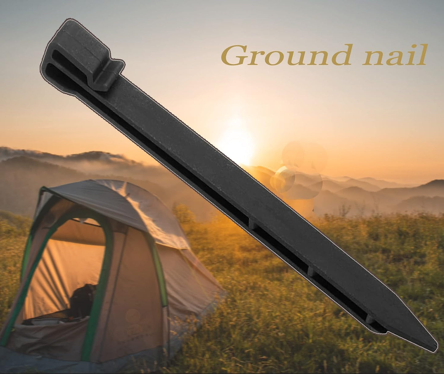 30 Pzas Estacas Plástico Negro 10" para Jardín