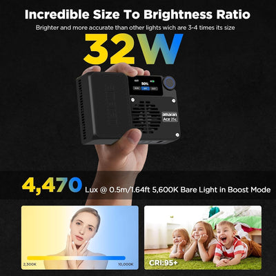 Kit luz video RGB 25W bolsillo cámara CCT 2300k-10000k con batería