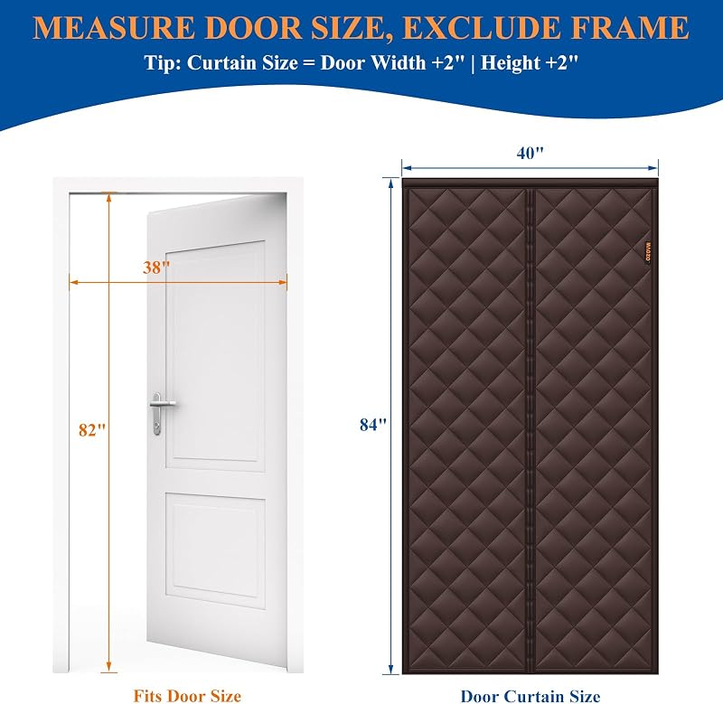 Cortina magnética puerta aislamiento 38x82" relleno Oxford