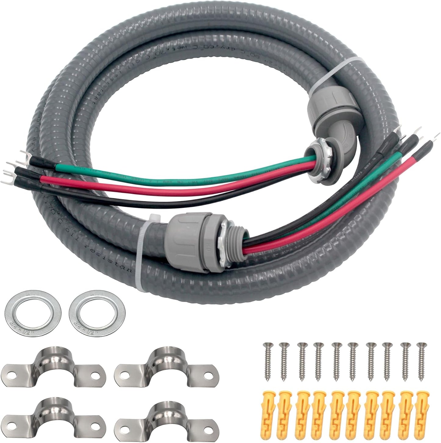 Cables eléctricos 1/2pulg conducto hermético flexibles