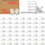100 Clips Cables Blanco Clavos Acero Aislados