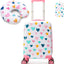 Set 2 maletas rígidas con ruedas para niños con almohada