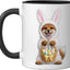 Taza Cerámica Disfraz Conejo de Pascua Negro/Blanco