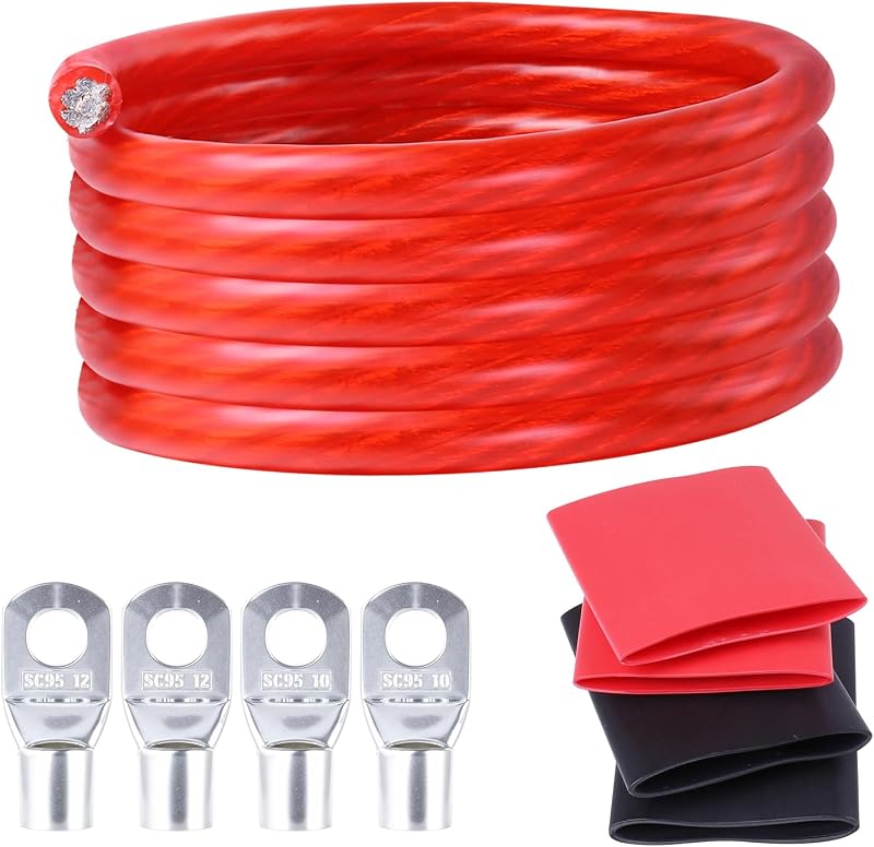 Cable soldadura batería 13pulg M10/M12 aluminio