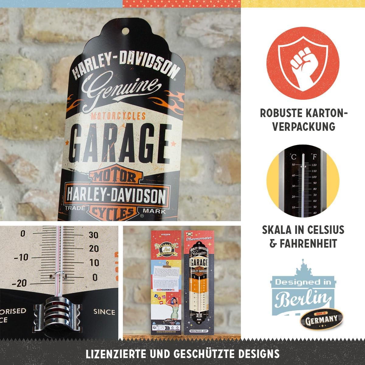 Termómetro para garaje Harley-Davidson 80313
