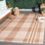 Alfombra exterior lavable Courtyard 5'3x7'7 beige cuadros