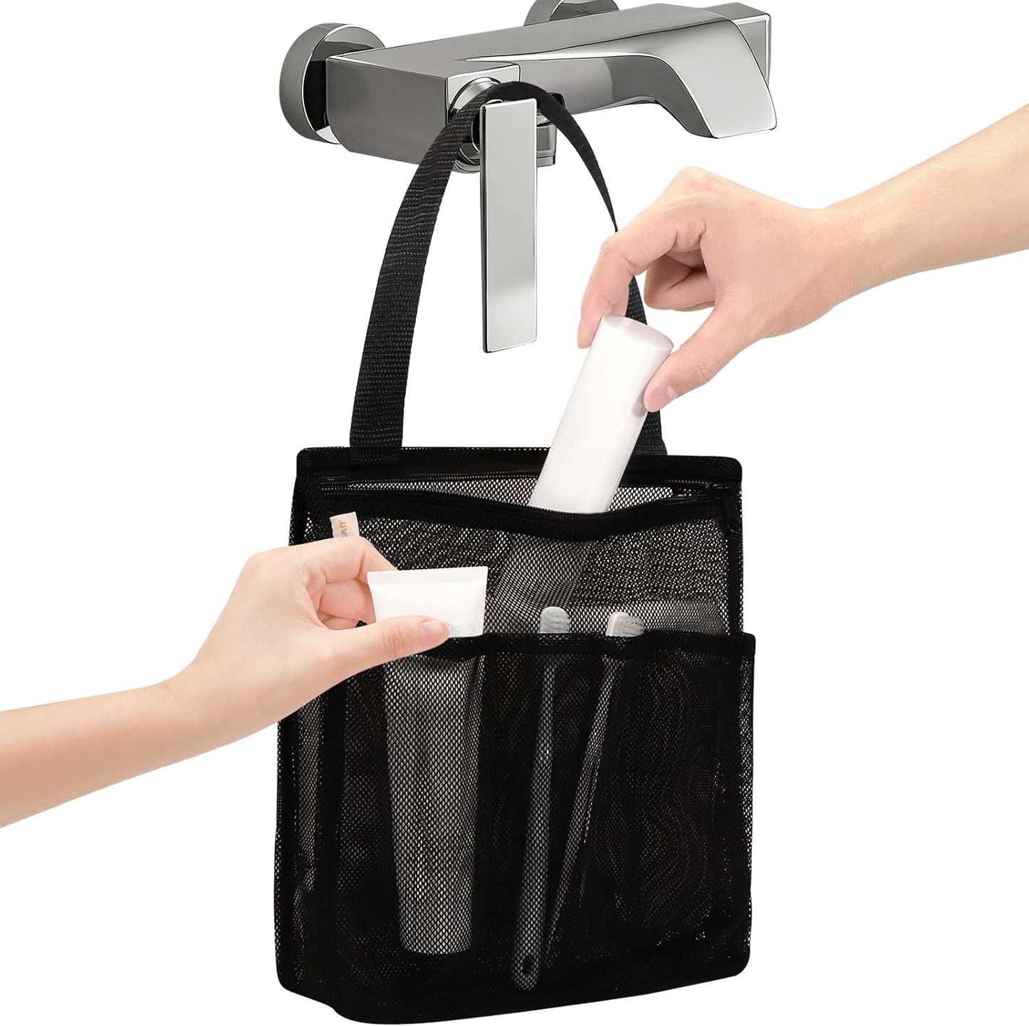 Organiz. malla para ducha viaje dormitorio estudiante negro