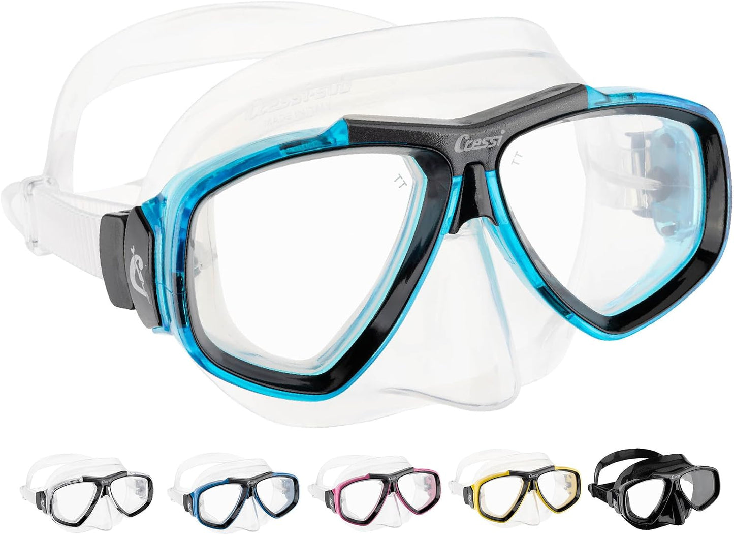 Máscara buceo Cressi lentes inclinadas Focus