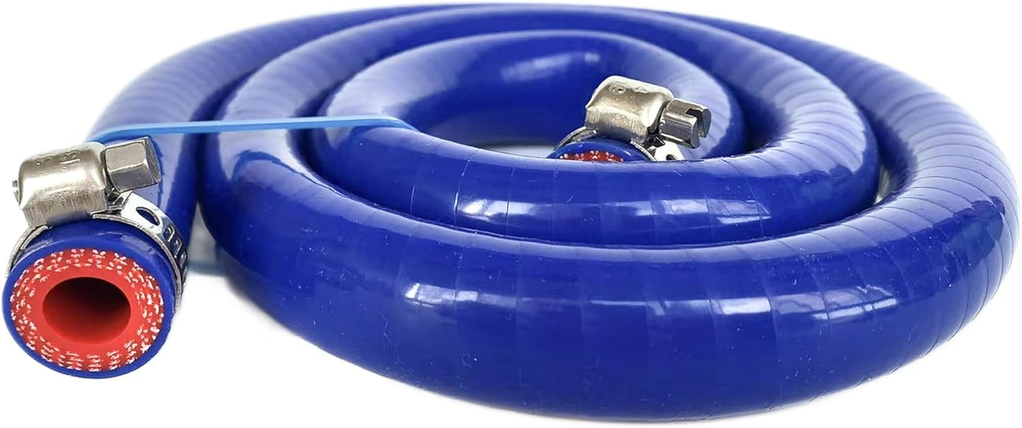 Manguera silicona reforzada 5FT azul para calentador
