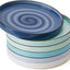 6 Pzas Platos Postre Porcelana 7.8pulg Borde Alto Elegante