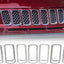 7 Pzas Insertos Malla Parrilla Jeep Compass 11-16 Cromado