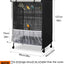 Funda jaula loro 600d tela oxford impermeable malla ajustable