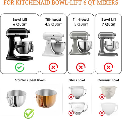 Forros silicona para mezcladora 6qt KitchenAid con tapas