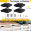 Tapas postes 4x4pulg negro paquete 4 impermeables