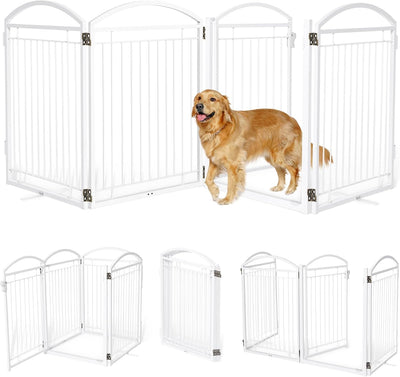 Puerta metal perro exterior e interior 96pulg ancha 32pulg