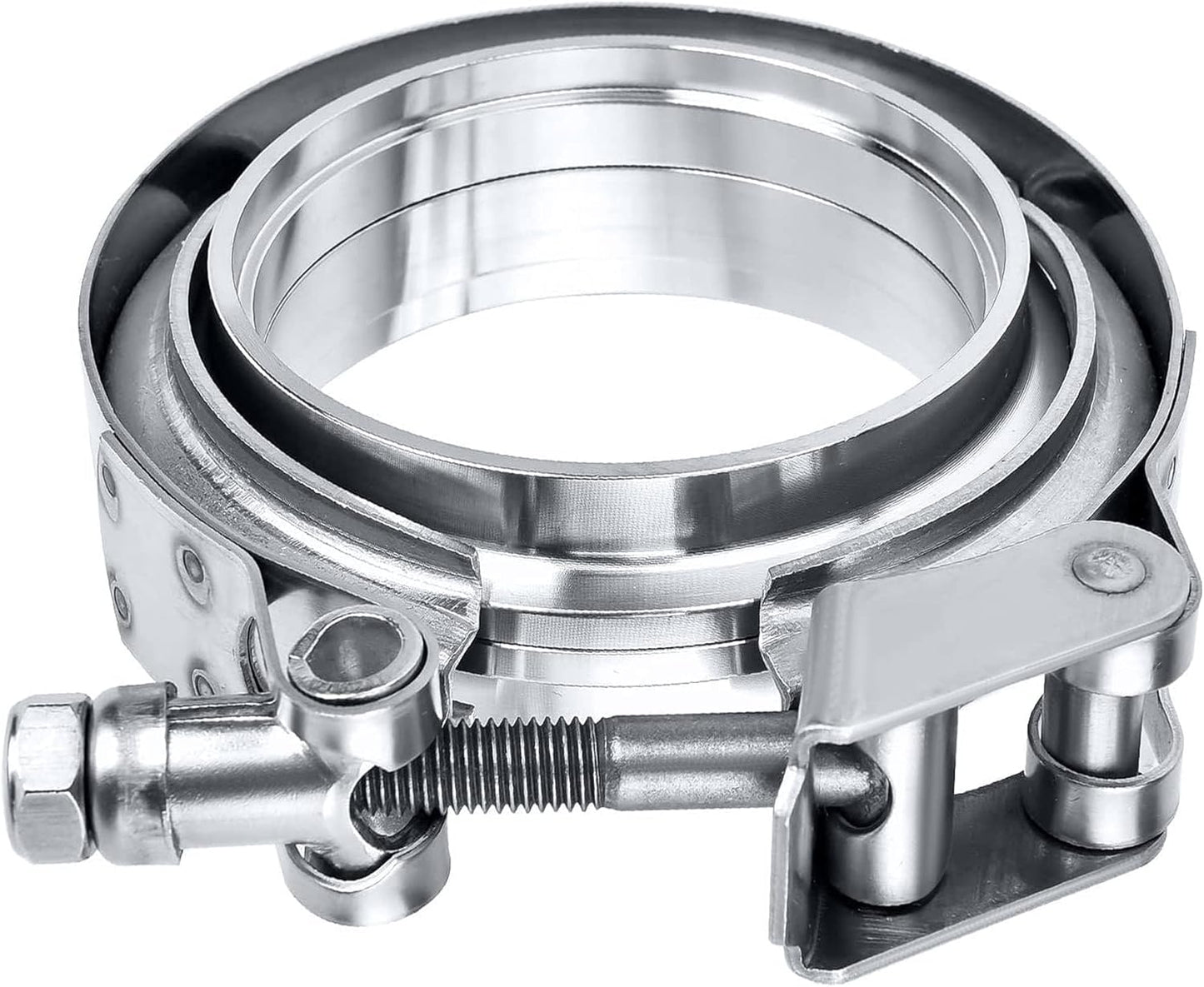Abrazadera V acero inox 3" 4 Pzas con brida