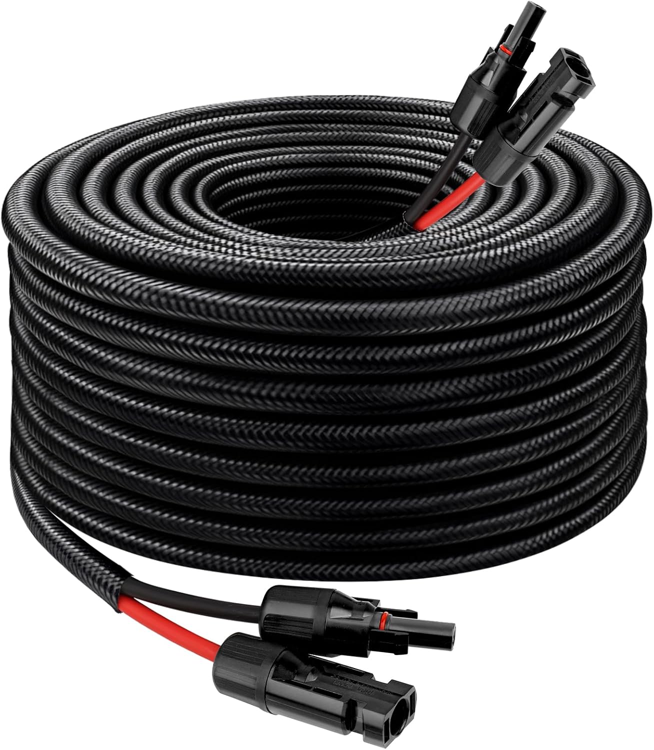 Cable solar 10 AWG 25pies con conectores impermeables