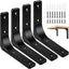 Soportes pared hierro 4x4 pulg 4 Pzas negro