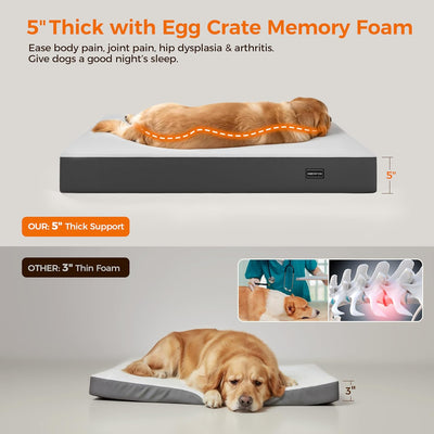 Cama ortopédica perros 5pulg espuma viscoelástica
