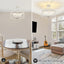 Candelabro 6 luces metal blanco vintage para comedor