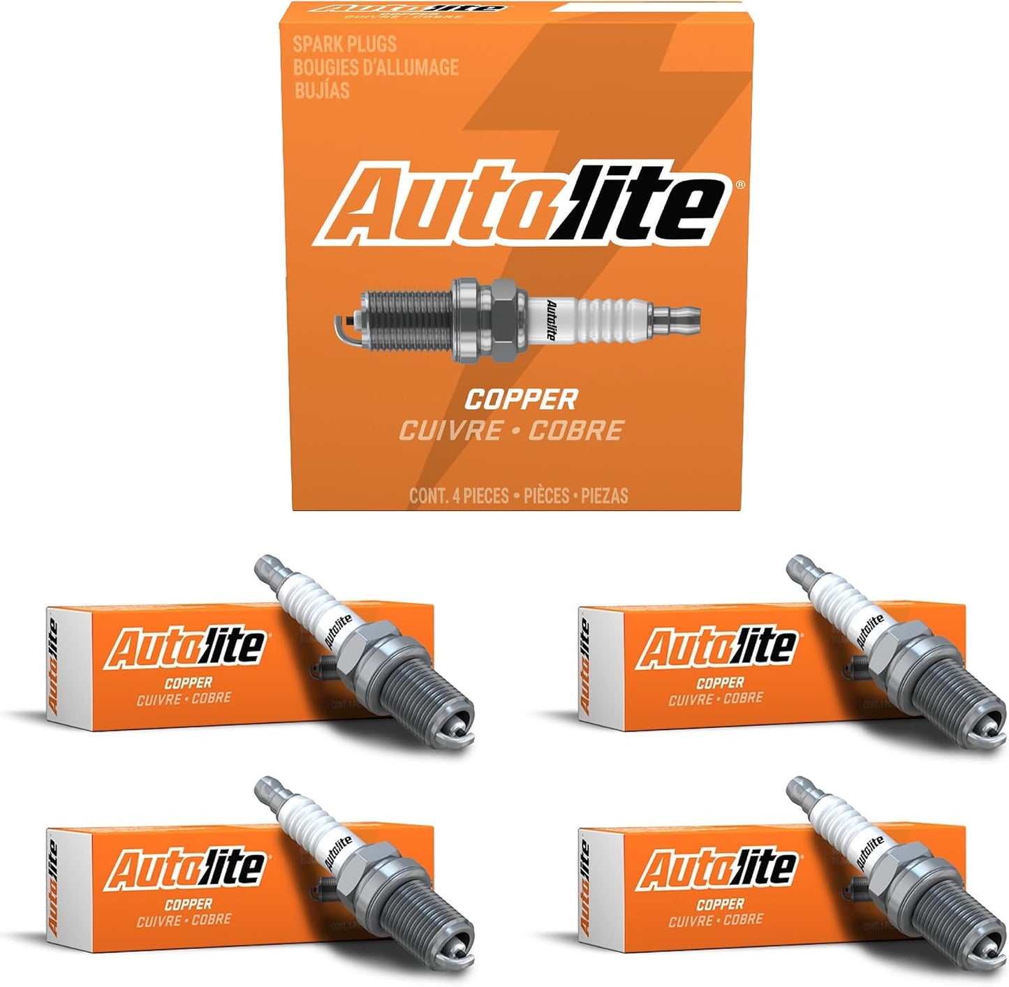 4 Pzas Bujías Cobre Sin Resistor para Auto