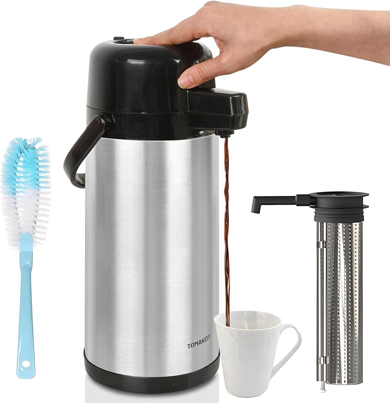 Dispensador café con bomba 3L térmico acero inox