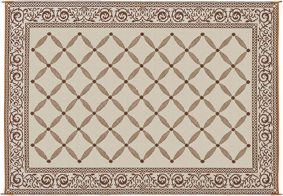 Alfombrilla estilo jardín color beige